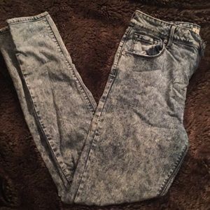 PacSun Bullhead acid wash high rise jegging